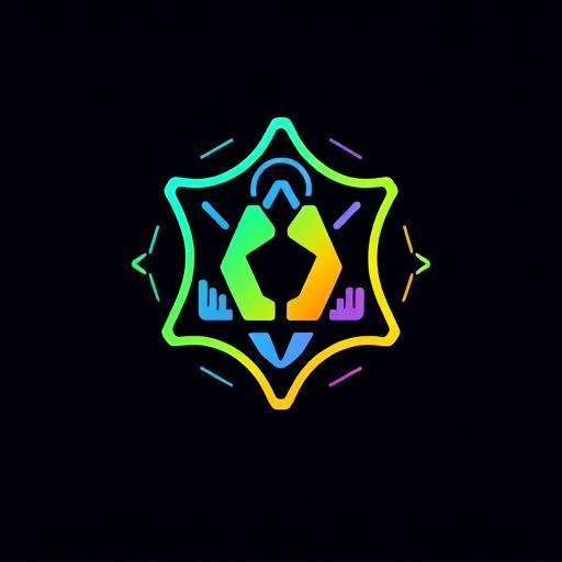 A digital illustration showcasing a modern logo design for a tech company, demonstrating the clean and innovative graphic design capabilities of Aurora Creative Studio.