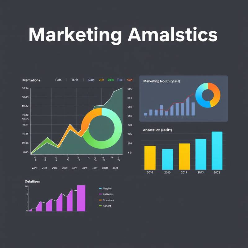 A graphic representing marketing analytics and growth charts, illustrating Aurora Creative Studio's expertise in data-driven marketing strategies.